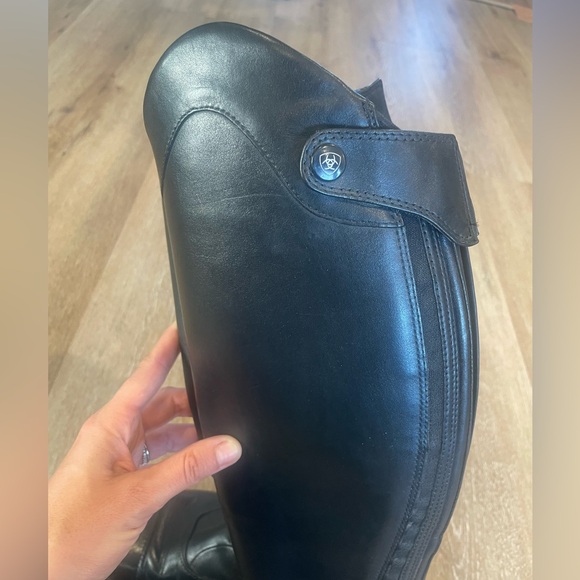 Ariat “Nitro Max” Tall Black Leather Horseback Riding Boots - Picture 5 of 7